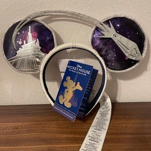 Mickey Mouse Main Attraction Space Mountain Headband Ears WDW 50th Minnie Ears